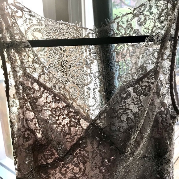 🖤NWT JONES NEW YORK CHAMPAGNE LACE DRESS SZ 4-PROM-PARTY-LUXURY FULLY LINED🖤 - Picture 3 of 14